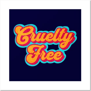 Retro Cruelty-Free Graphic Logo Posters and Art